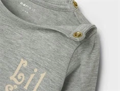 Name It body grå meleret med lillesøster print